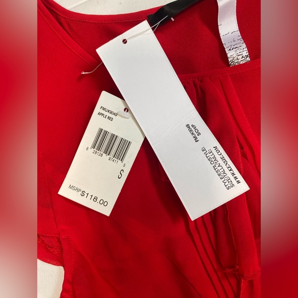 NWT Kensie Apple Red Casual Dress - Picture 3 of 4